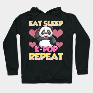 Cute Eat Sleep K-Pop Repeat Kawaii Panda KPop Hoodie